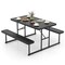 Portable Picnic Dining Set with 2 Benches for 2-4 People, Ideal for Outdoors
